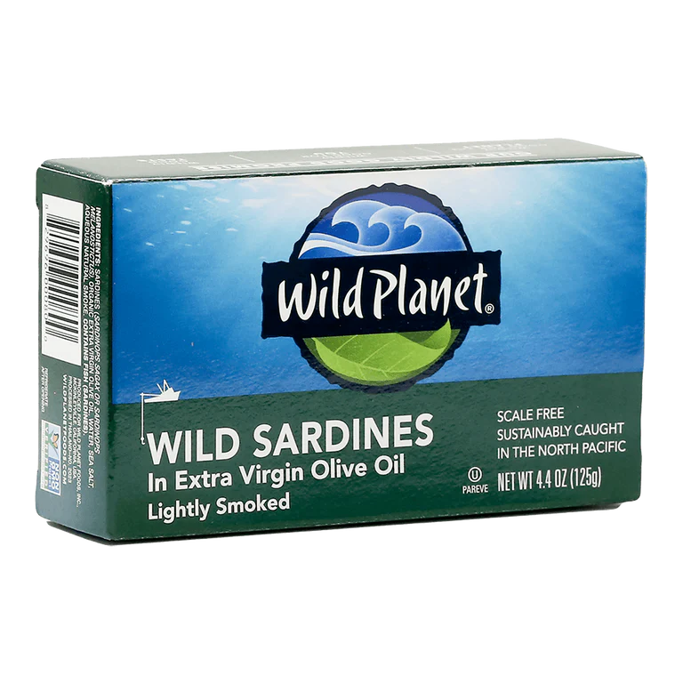 Wild Sardines in Extra Virgin Olive Oil – 4.4 oz Can