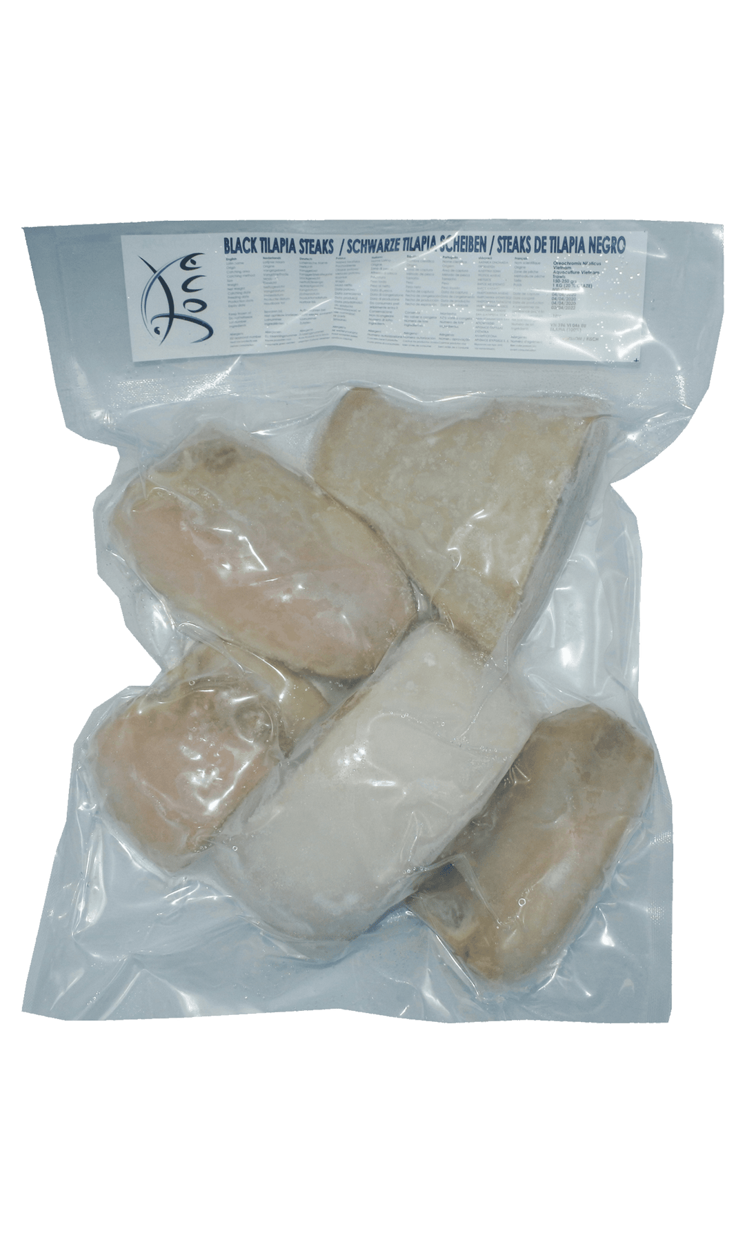 Frozen Tilapia Cut Steaks Black