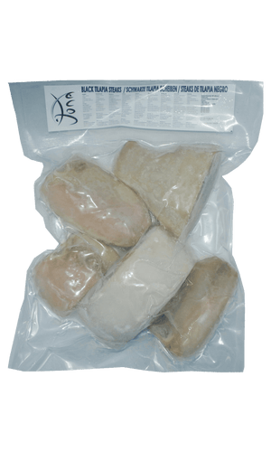 Frozen Tilapia Cut Steaks Black