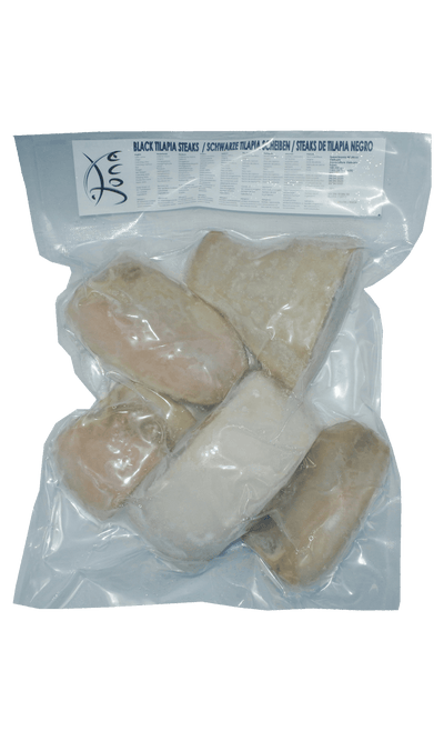 Frozen Tilapia Cut Steaks Black