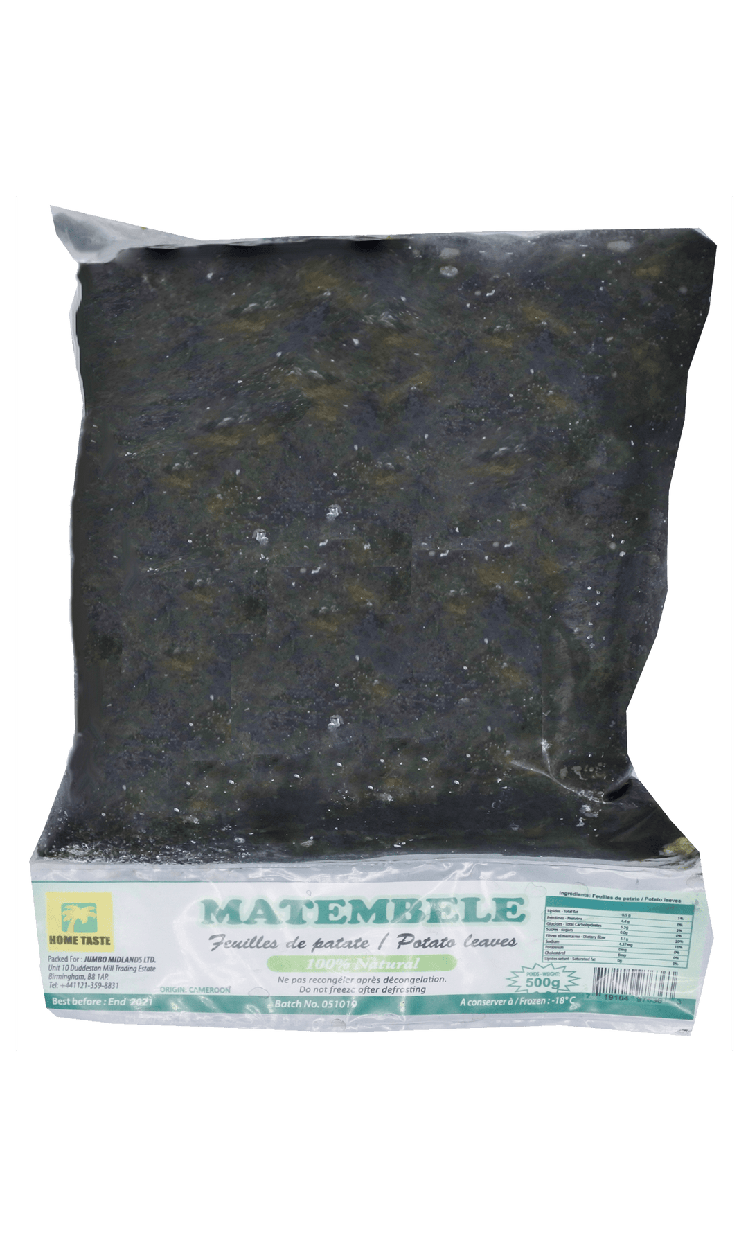 Home Taste Frozen Potato Matembele