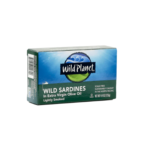 Wild Sardines in Extra Virgin Olive Oil – 4.4 oz Can