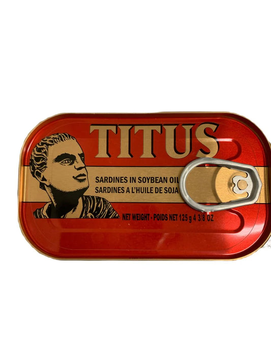 Titus Sardines in Soybean Oil – 125g Can
