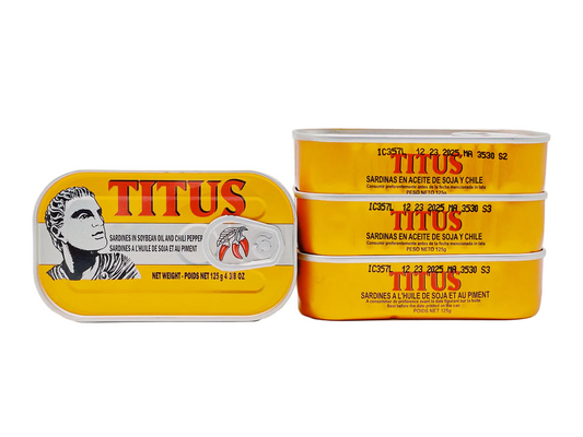 Titus Sardines Spicy in Soybean Oil & Chili Pepper – 125g