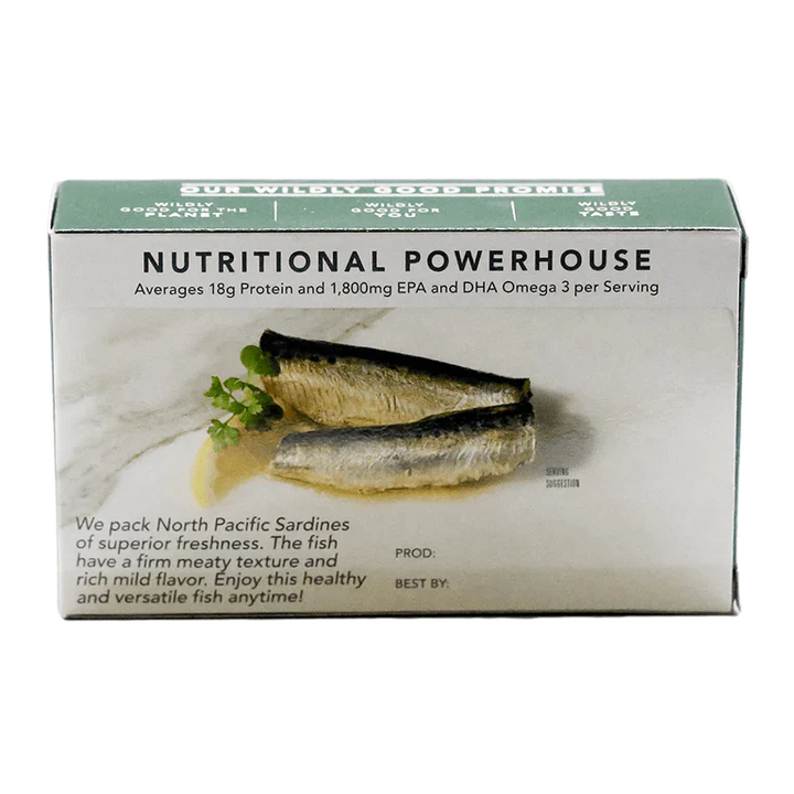 Wild Sardines in Extra Virgin Olive Oil – 4.4 oz Can