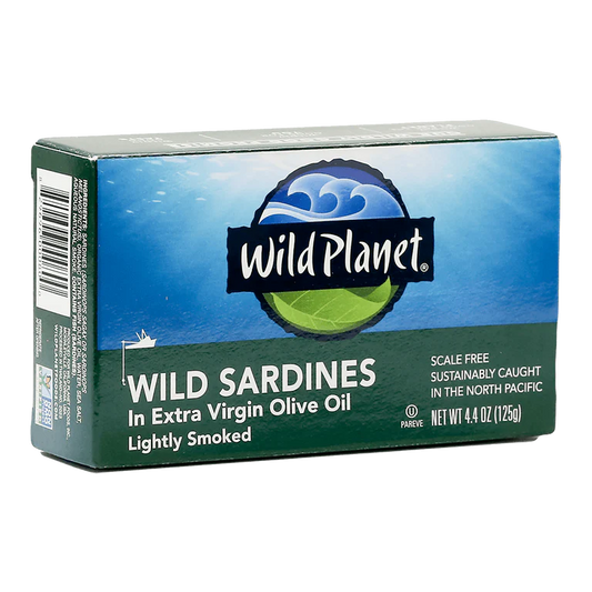 Wild Sardines in Extra Virgin Olive Oil – 4.4 oz Can